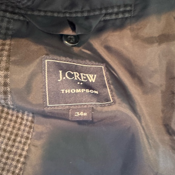 J Crew Thompson Wool Blazer 34R Navy Gingham - Picture 5 of 6